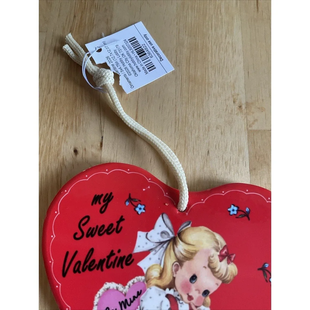 Hobby Lobby Valentines Day Decor Ceramic Heart Vintage Style Image Ornament Wall